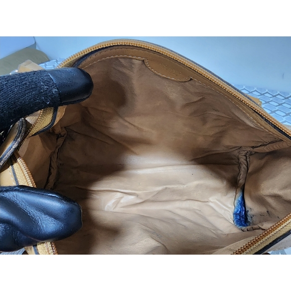 GUCCI Vintage Canvas Leather Boston GG Monogram Satchel Bag Brown/Beige - Picture 13 of 13